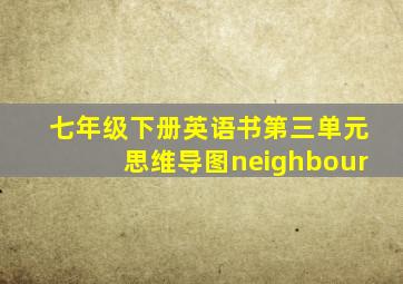 七年级下册英语书第三单元思维导图neighbour