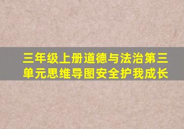 三年级上册道德与法治第三单元思维导图安全护我成长