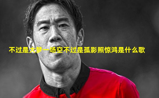 不过是大梦一场空不过是孤影照惊鸿是什么歌