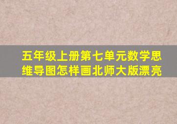 五年级上册第七单元数学思维导图怎样画北师大版漂亮