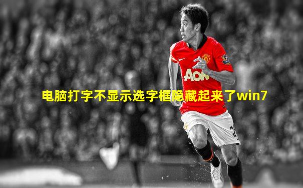 电脑打字不显示选字框隐藏起来了win7
