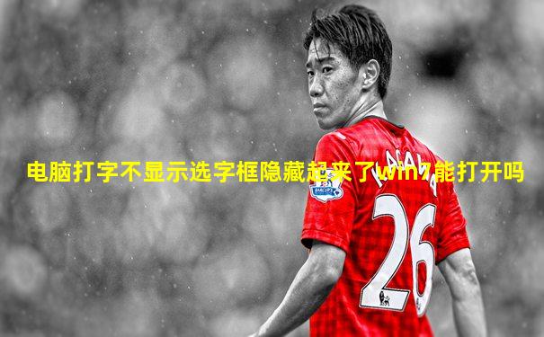 电脑打字不显示选字框隐藏起来了win7能打开吗