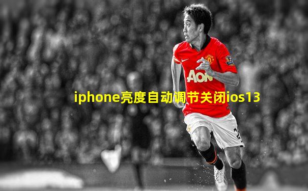 iphone亮度自动调节关闭ios13