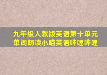 九年级人教版英语第十单元单词朗读小喵英语哔哩哔哩