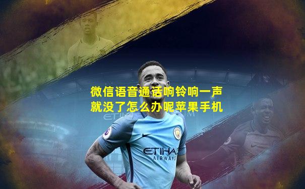 微信语音通话响铃响一声就没了怎么办呢苹果手机