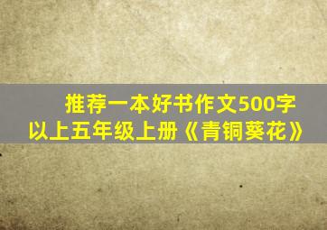 推荐一本好书作文500字以上五年级上册《青铜葵花》