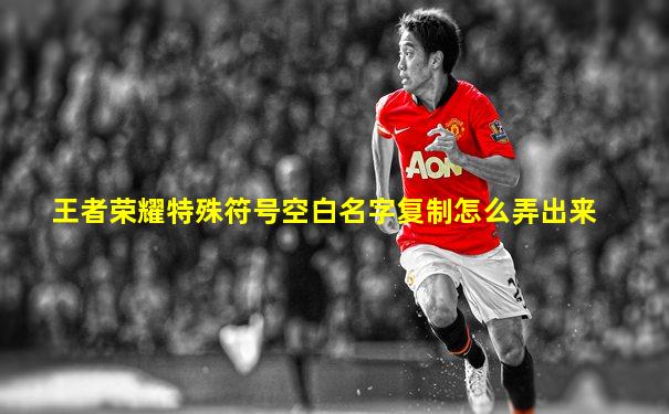 王者荣耀特殊符号空白名字复制怎么弄出来