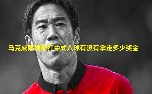 马克威廉姆斯打中式八球有没有拿走多少奖金
